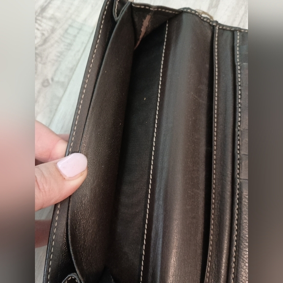 Auth GUCCI GG Canvas & Leather Brown Bifold Long Wallet Purse Women's - Picture 11 of 16